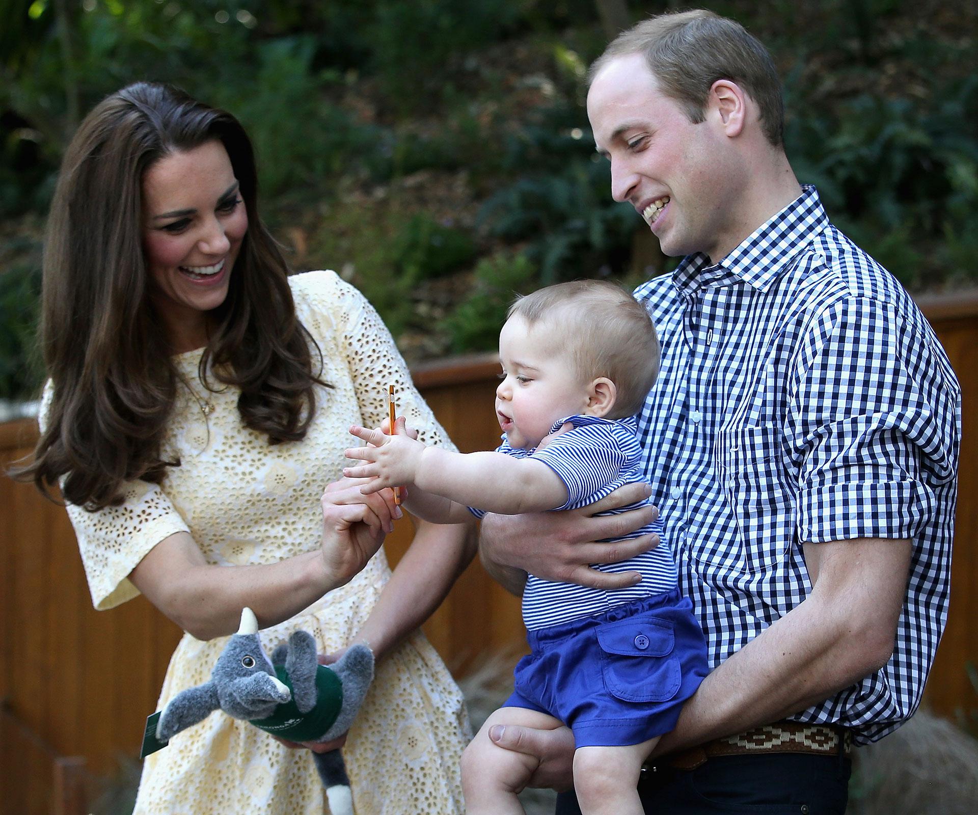 The Duke and Duchess of Cambridge with Prince George