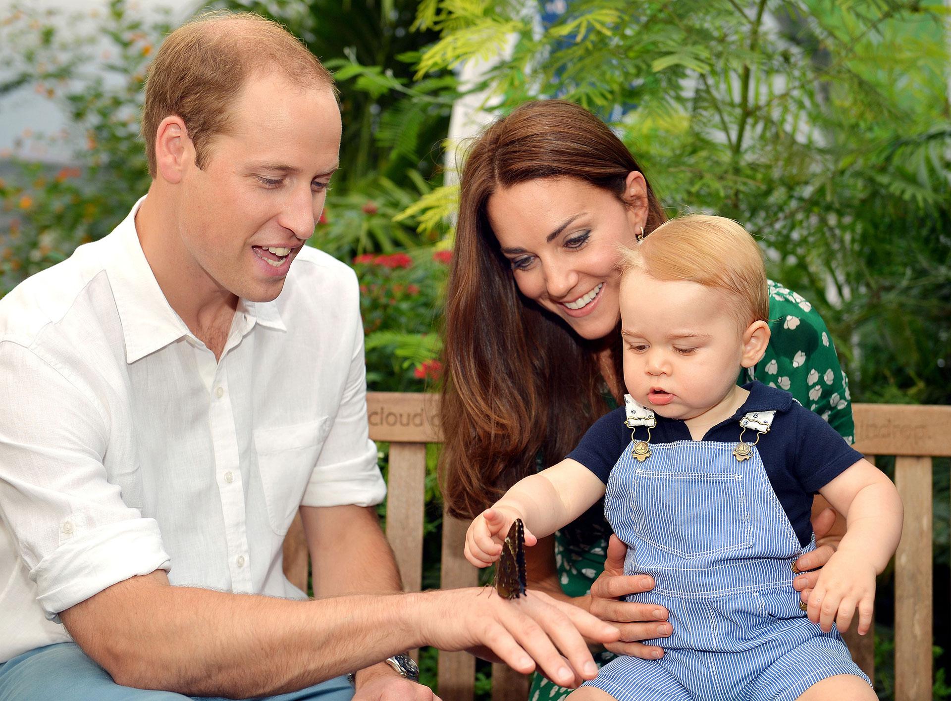 Prince George with the Duke and Duchess of Cambridge