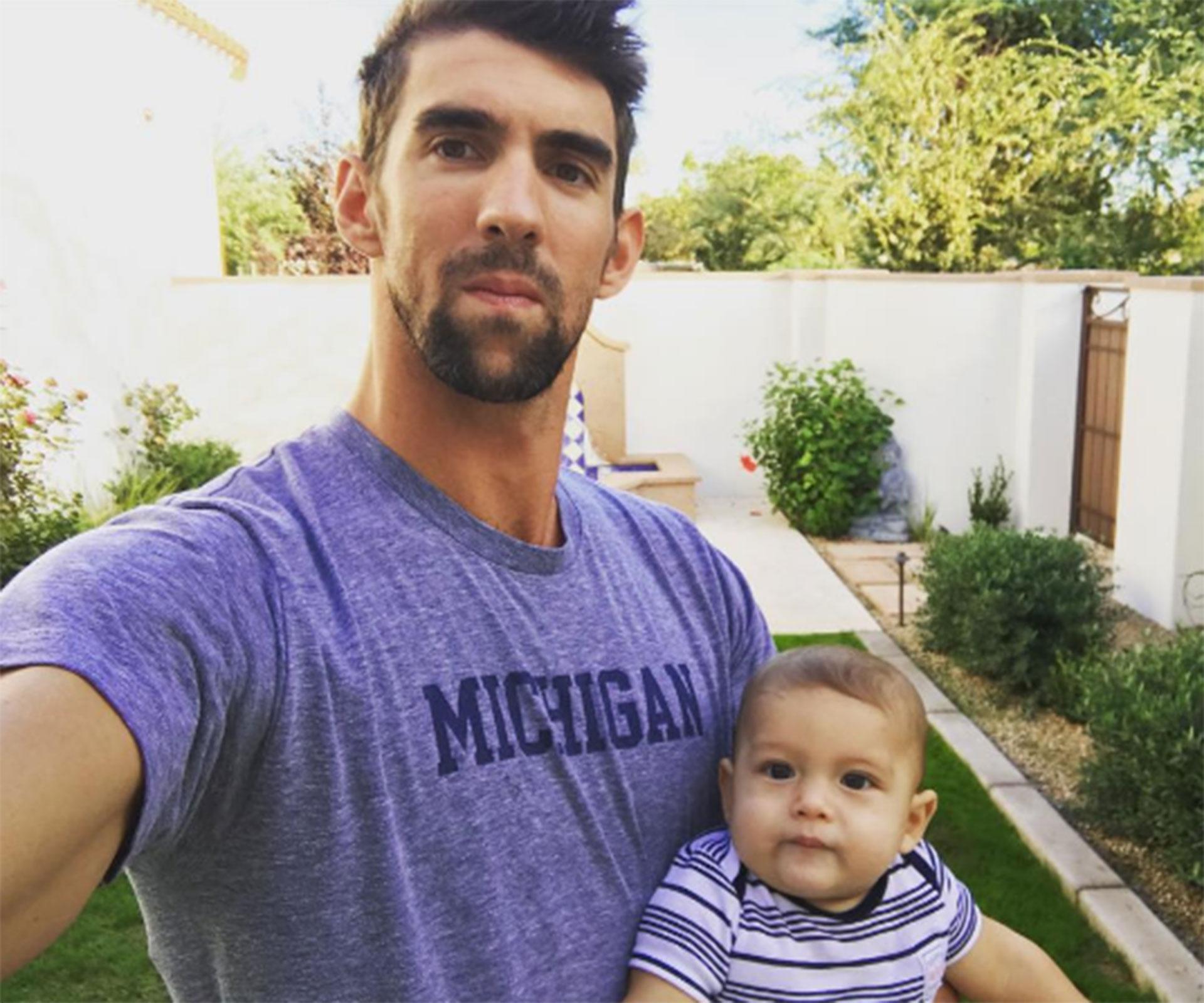 Michael Phelps shares adorable video of baby Boomer learning to swim
