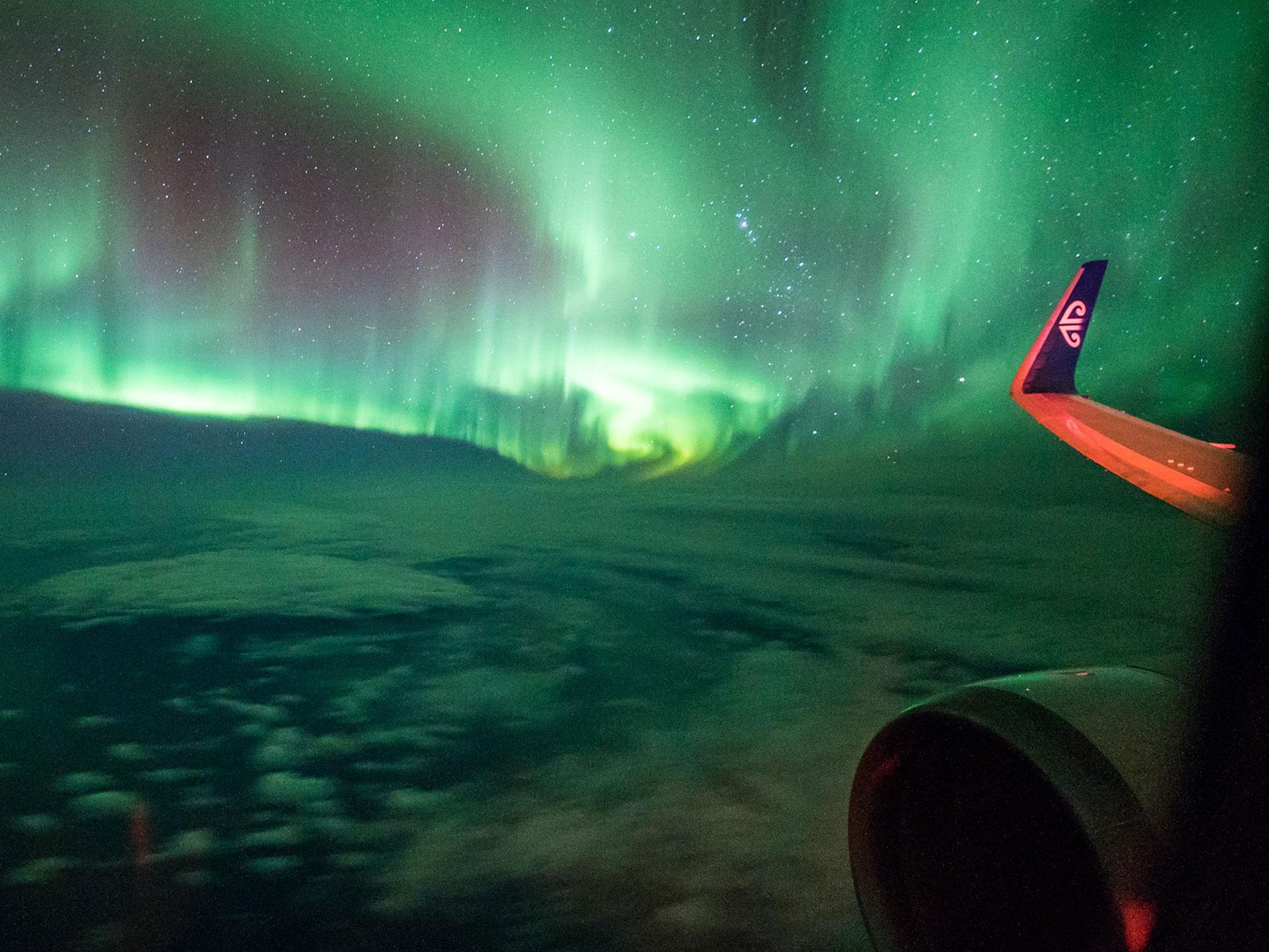 Watch this video of the Southern Lights filmed from Air New Zealand flight
