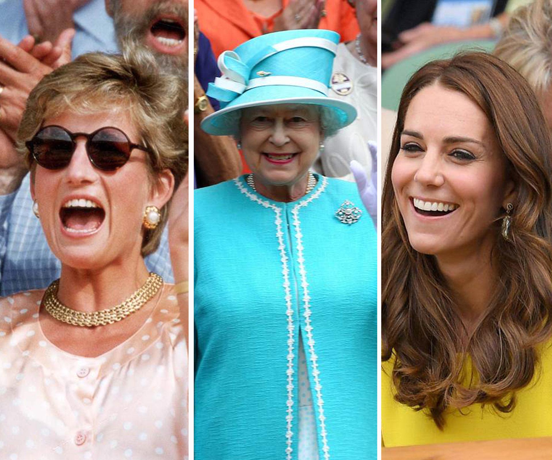 Princess Diana, The Queen and Kate Middleton at Wimbledon