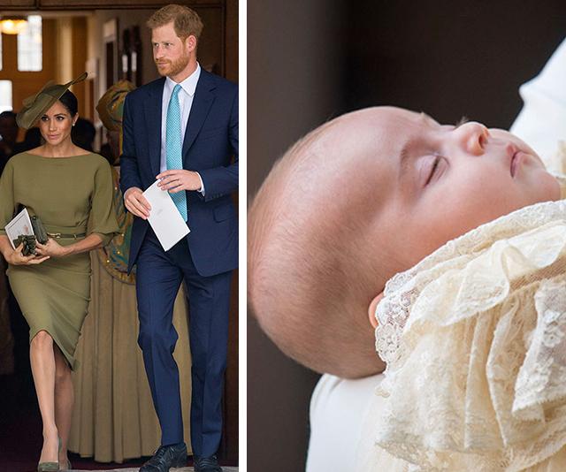 Prince Harry and Meghan Markle and Prince Louis