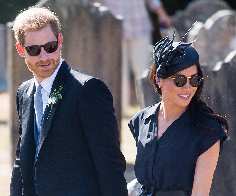 Duchess Meghan was in good spirits as she attended a wedding with Prince Harry on her 37th birthday
