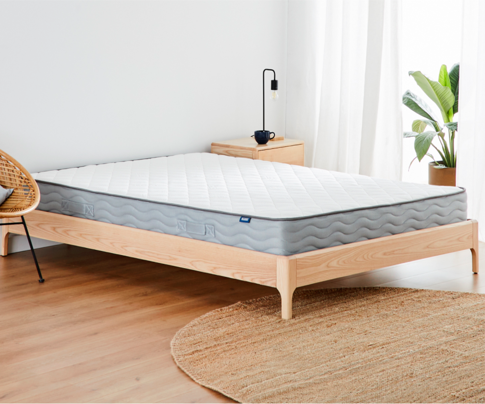 Align firm mattress by Ecosa in bedroom