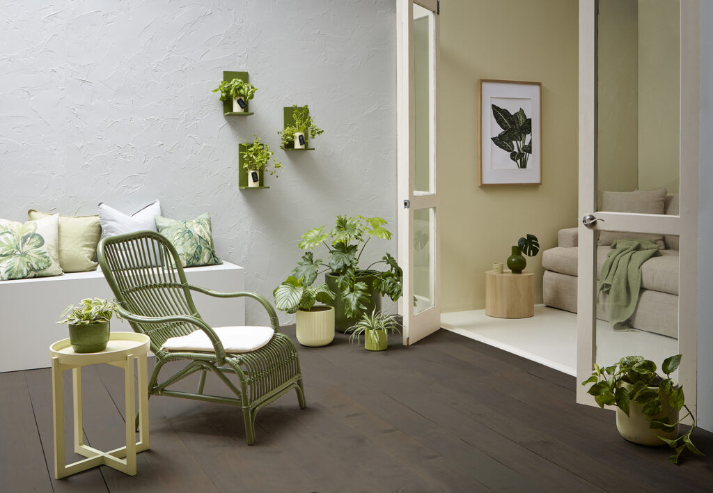 Outdoor space using eco-friendly paint