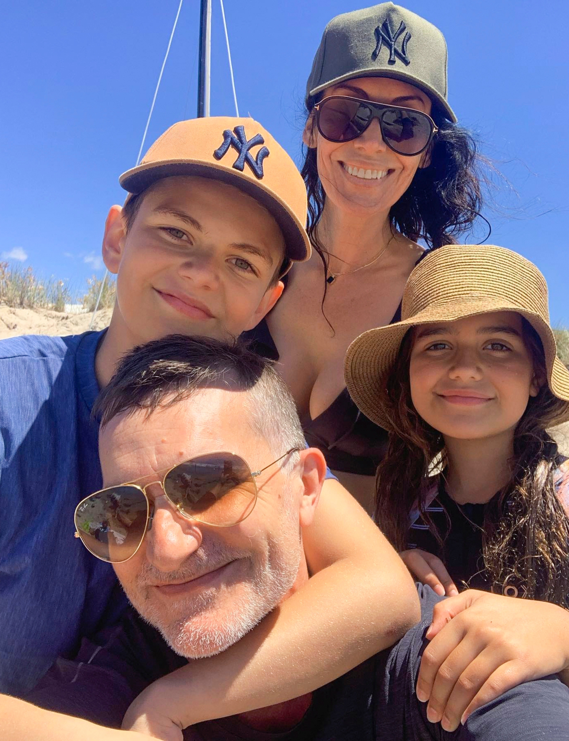 John Aiken with kids Aston, Piper and wife Kelly.