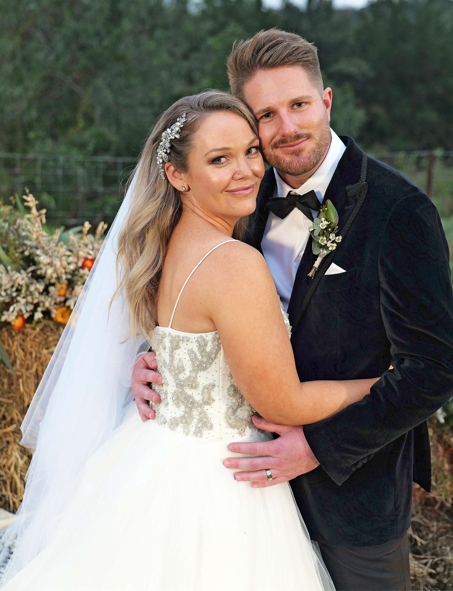 Melissa and Bryce on their wedding day