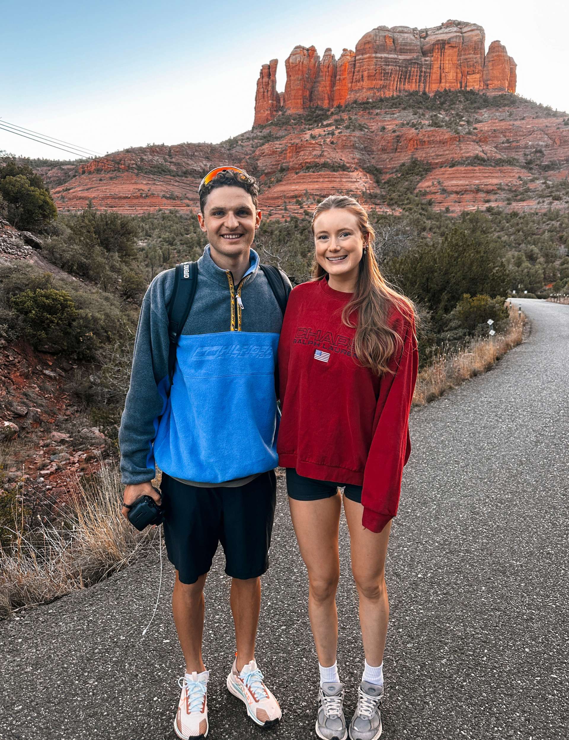 Lewis and Georgia on a path in Arizona