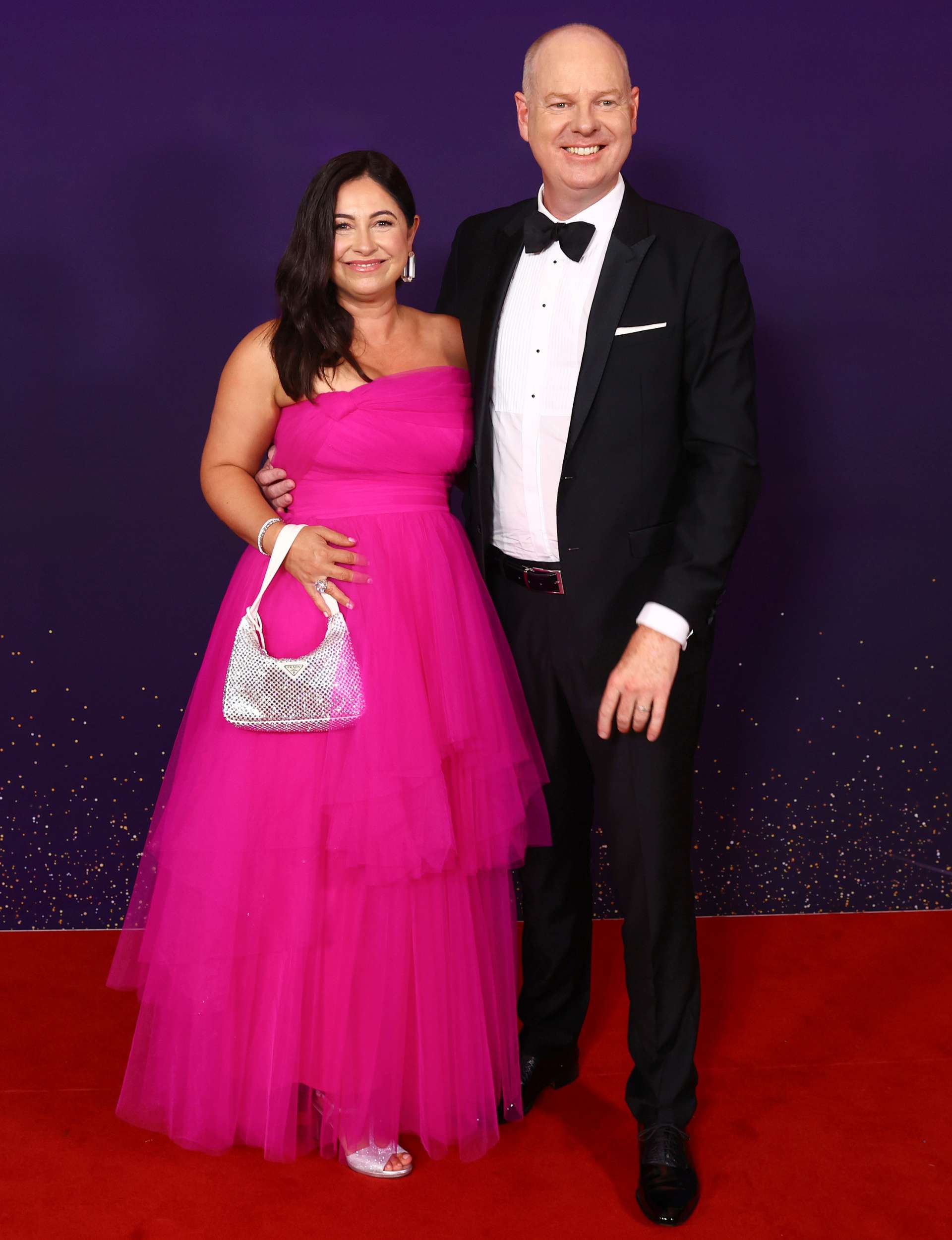 On the red carpet with wife Ellie