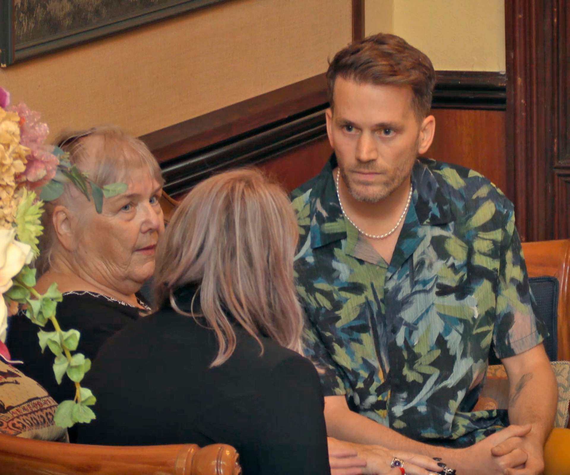 Andrew and Jackie comparing notes on Traitors