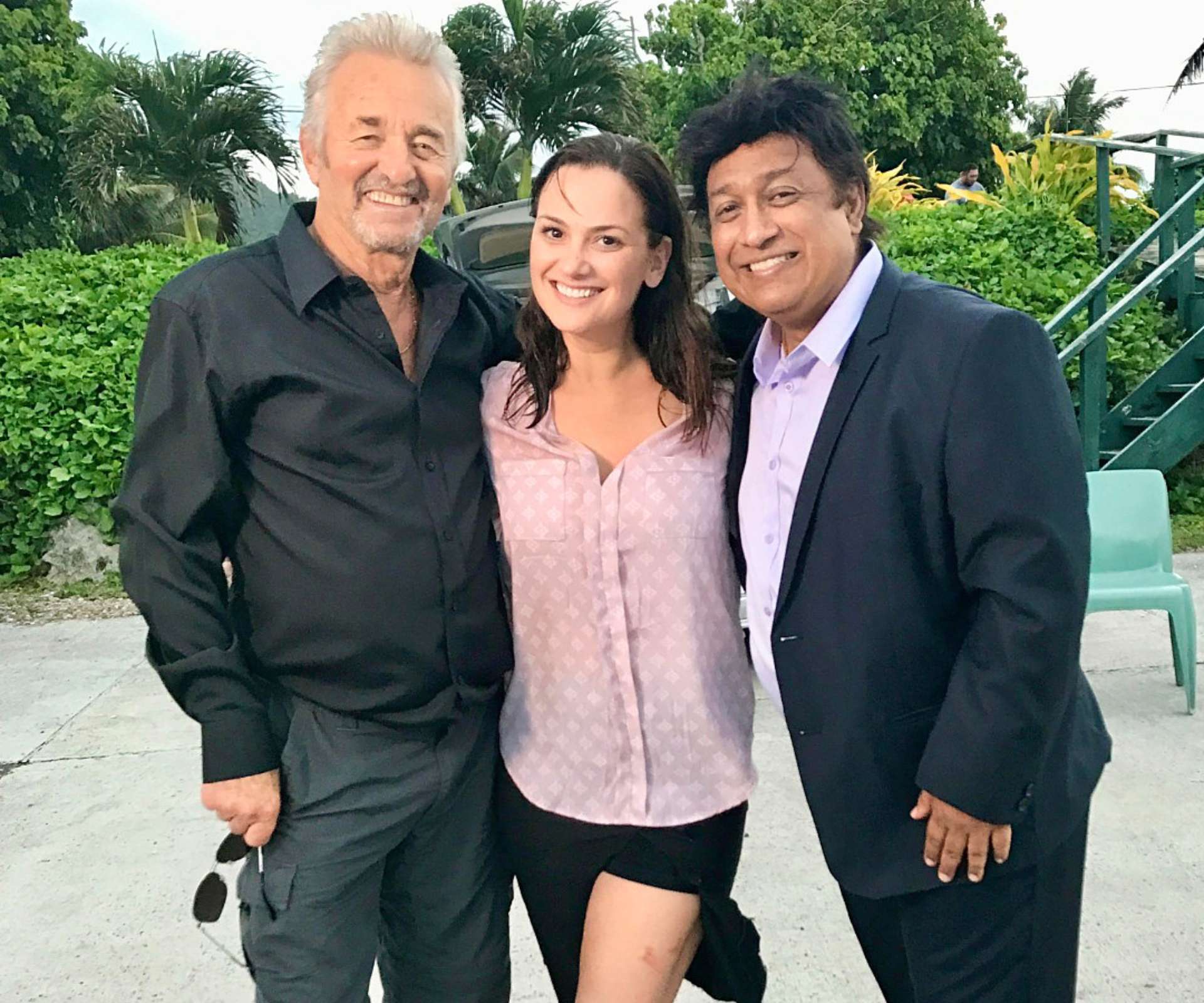 Ray Woolf with two Stranded Pearl costars