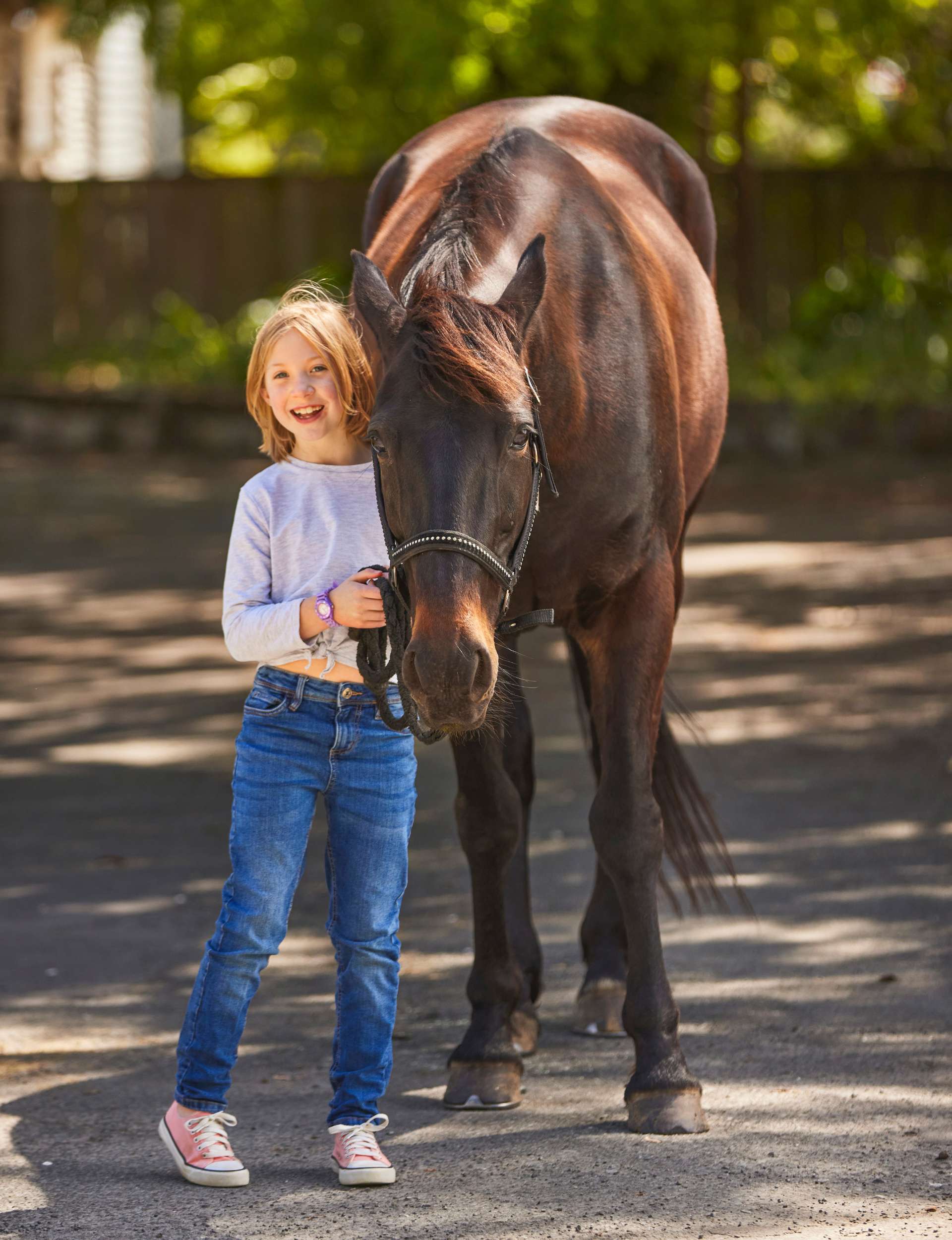 Isla van der Westhuizen with her horse, Kygo