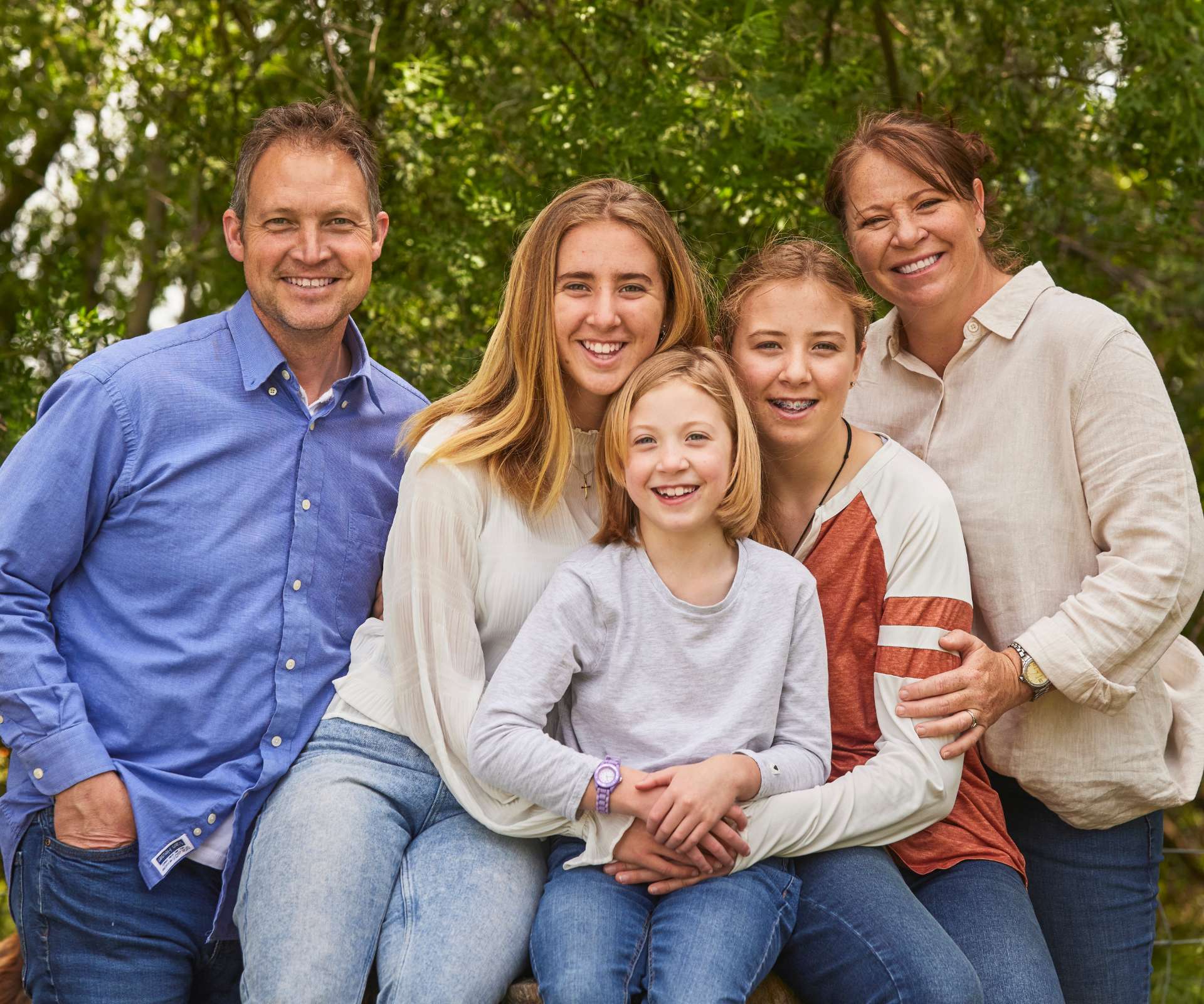 Isla van der Westhuizen with her family