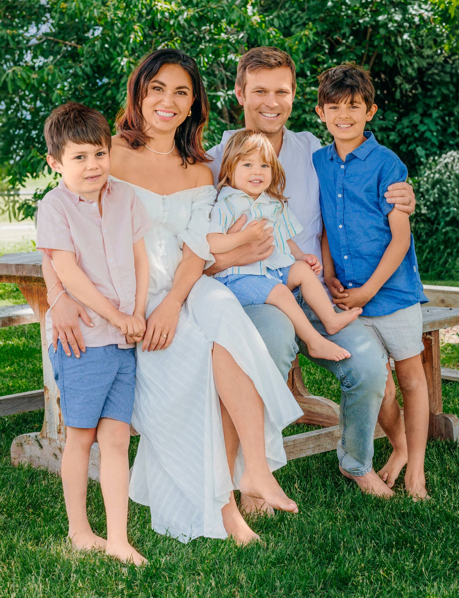 Nadia Lim with her husband Carlos and their sons