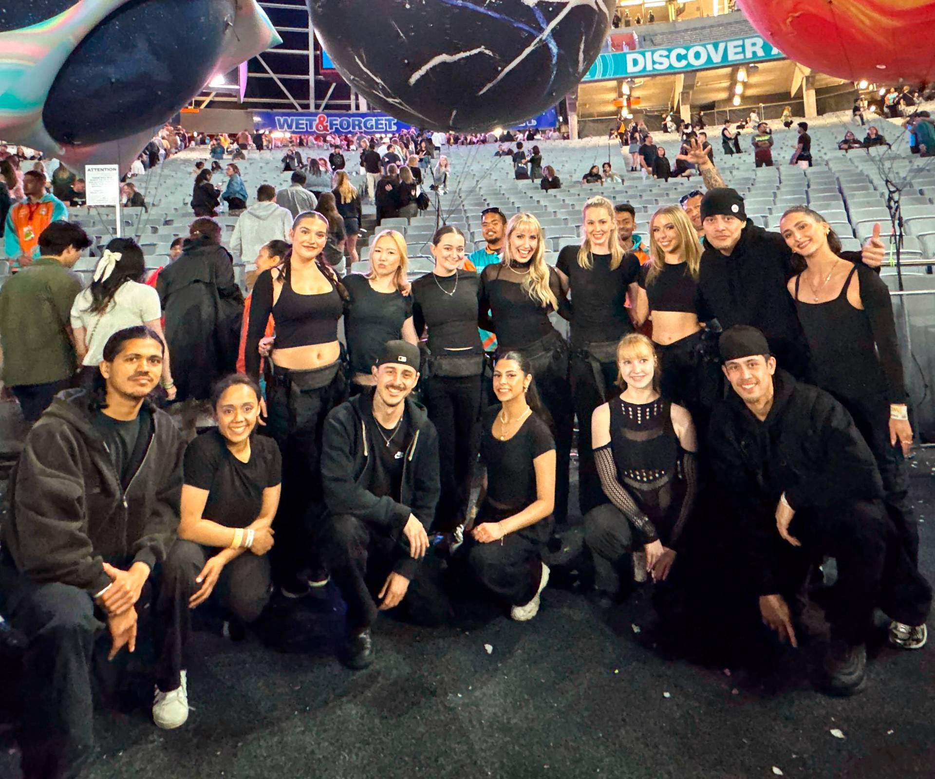 Eden Coleman with her Coldplay co-performers