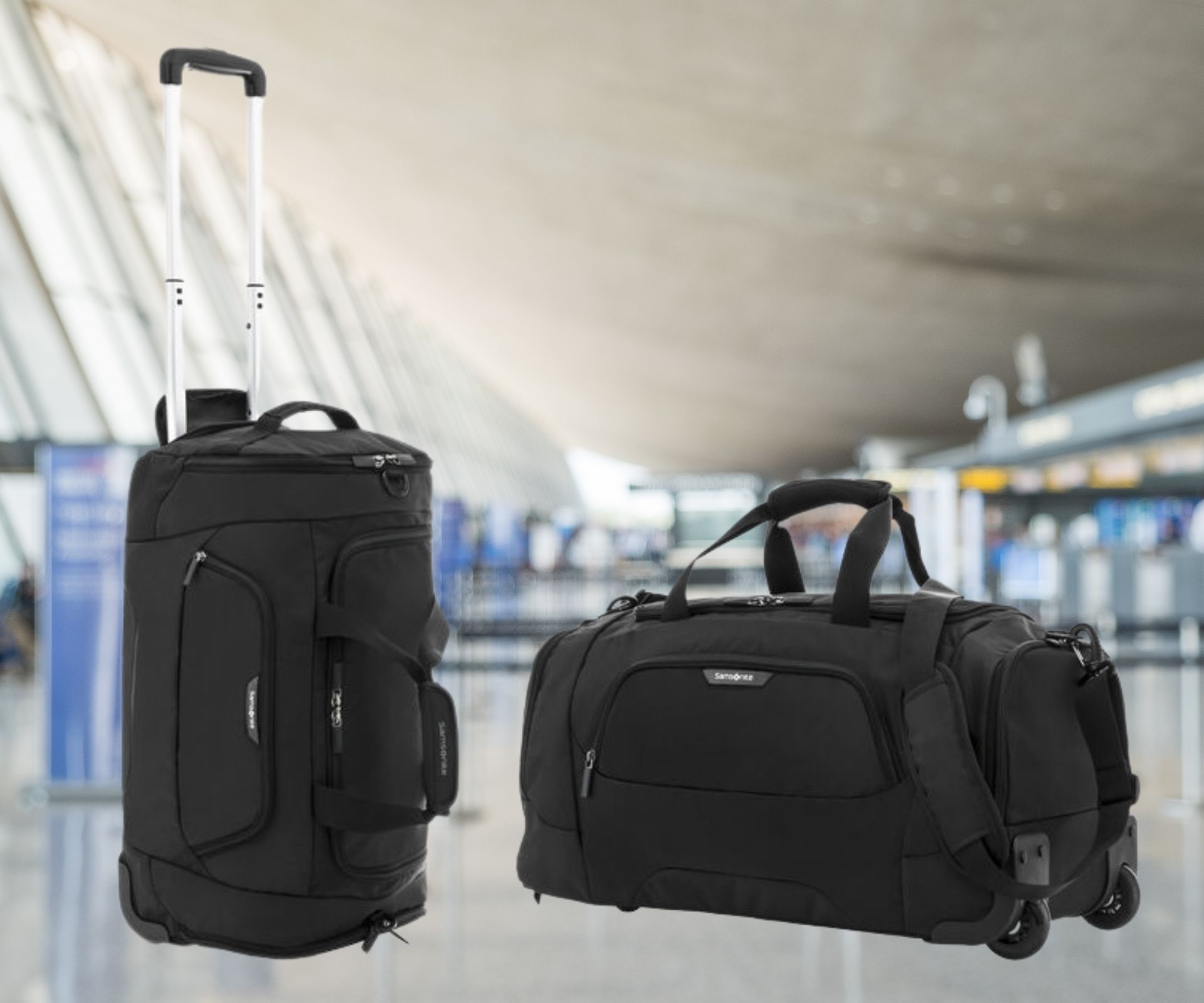 Black Samsonite duffle bag 