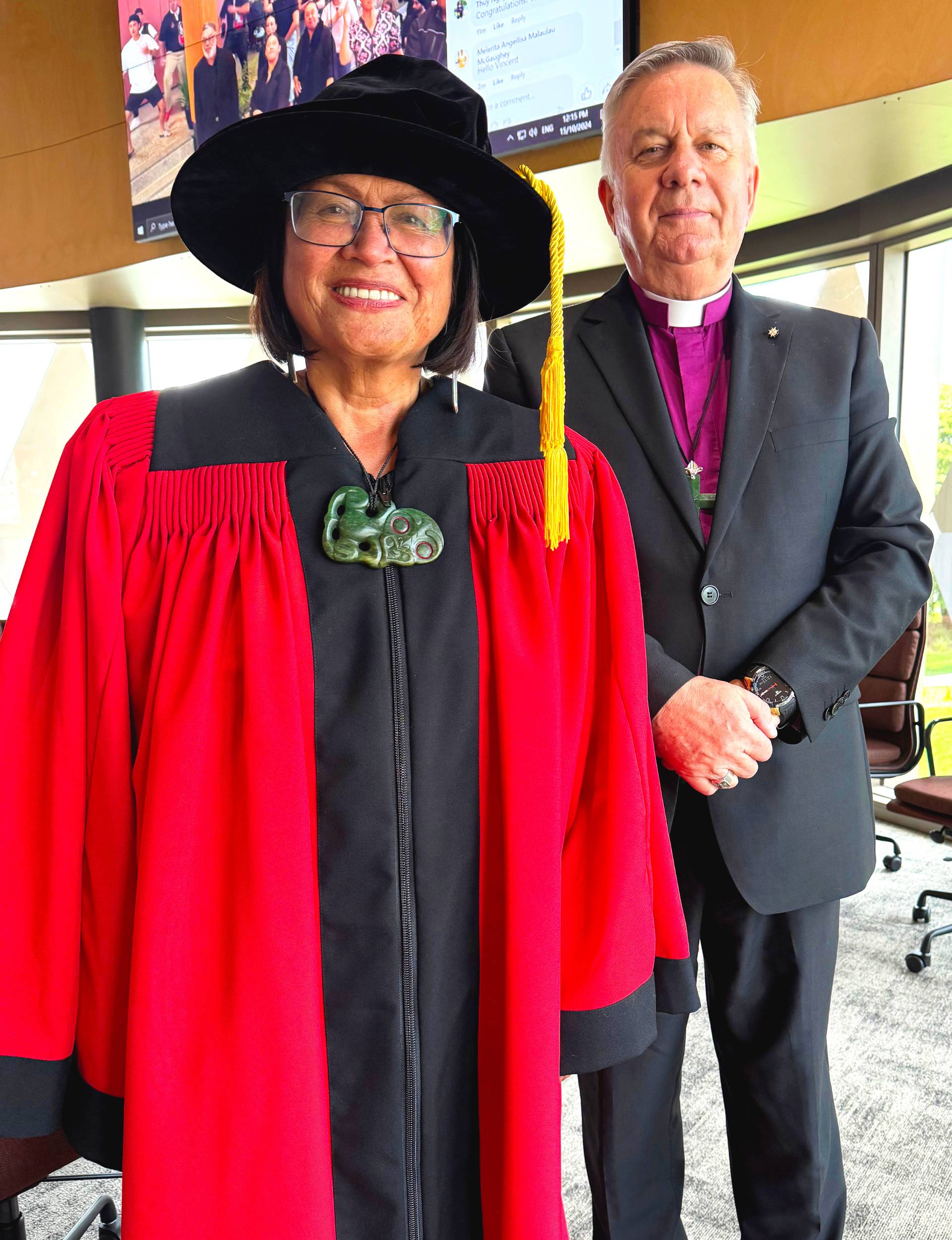 Lady Tureiti Moxon with her husband, David