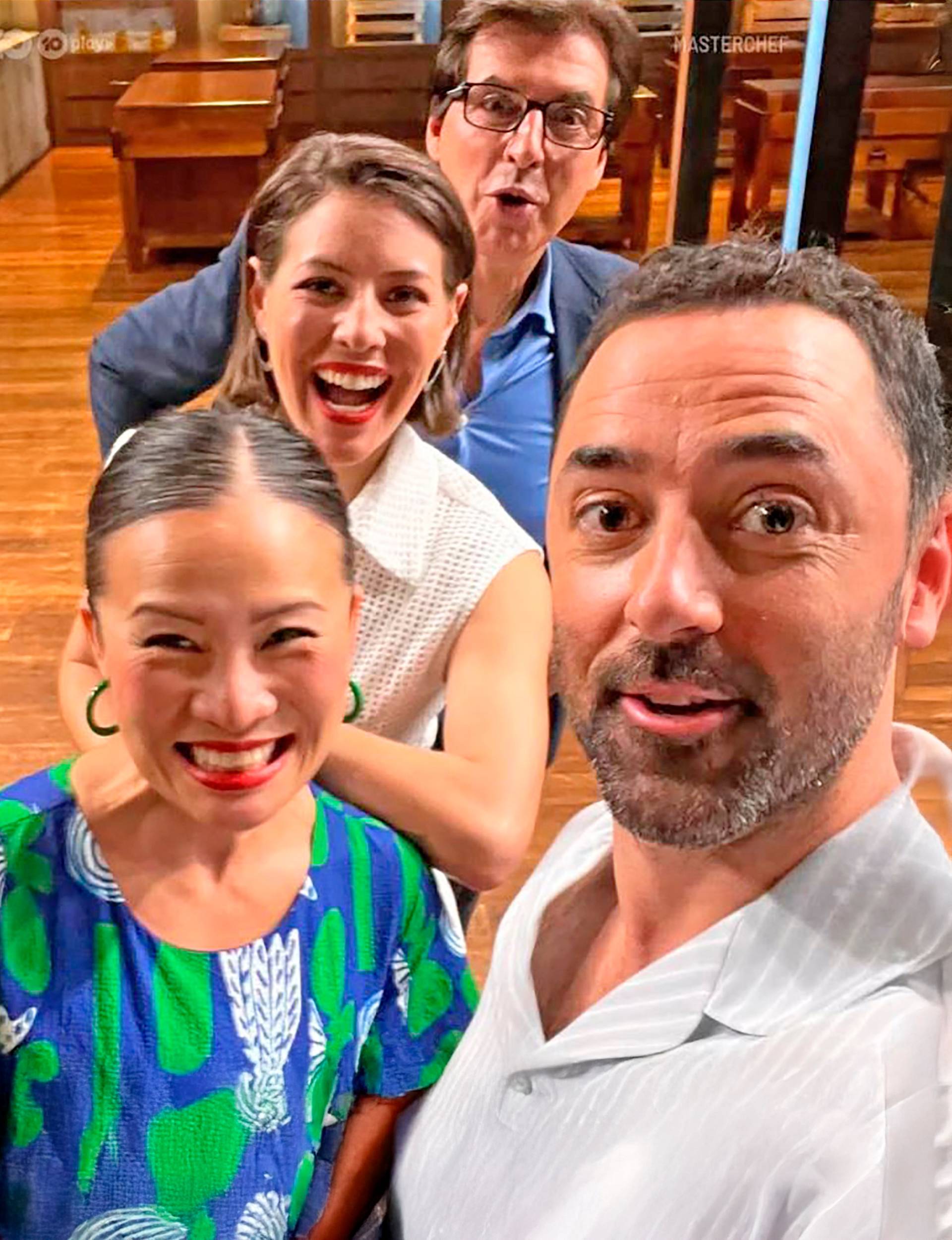 A selfie of the Back To Win judges