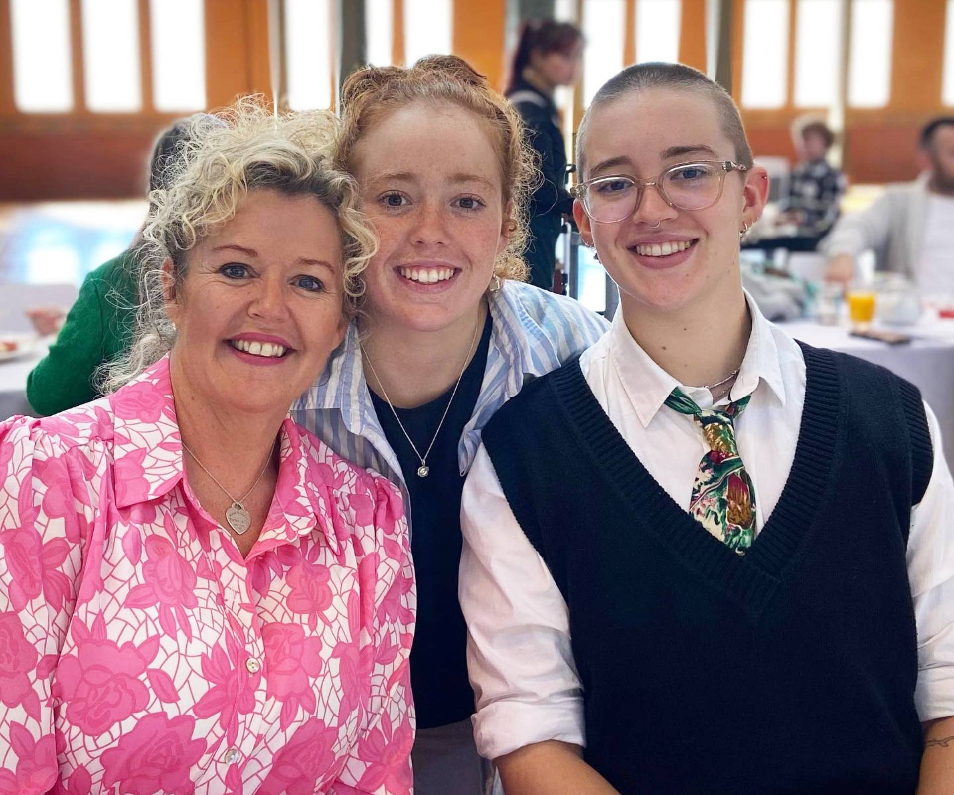 Cath Collins with her daughters