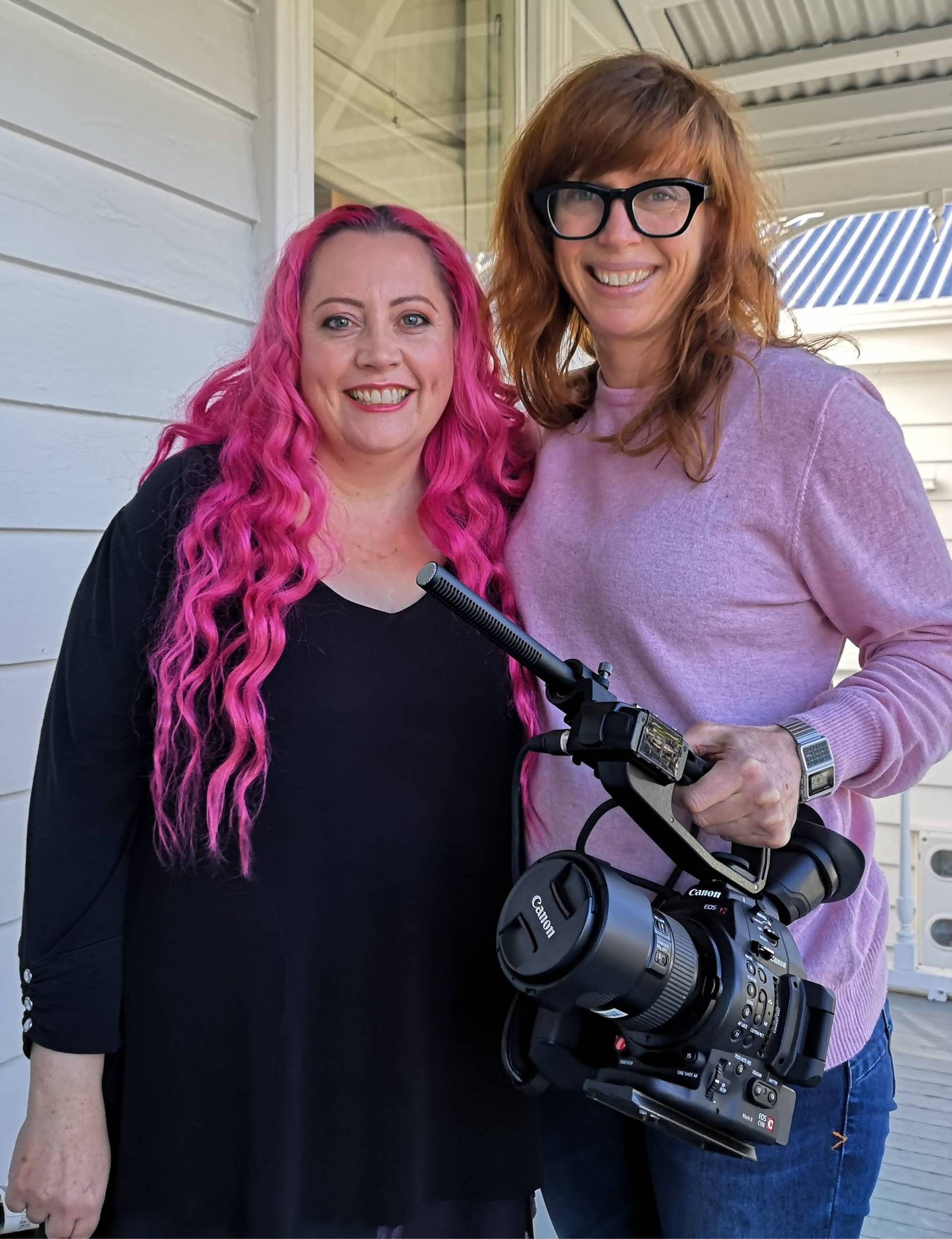 Dr Siouxsie with filmmaker Gwen and her camera