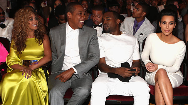 Beyoncé, Jay Z, Kanye West and Kim Kardashian
