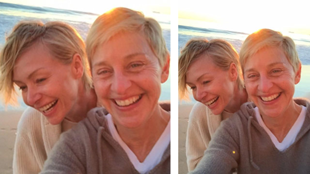 Ellen DeGeneres and Portia share loved-up selfie