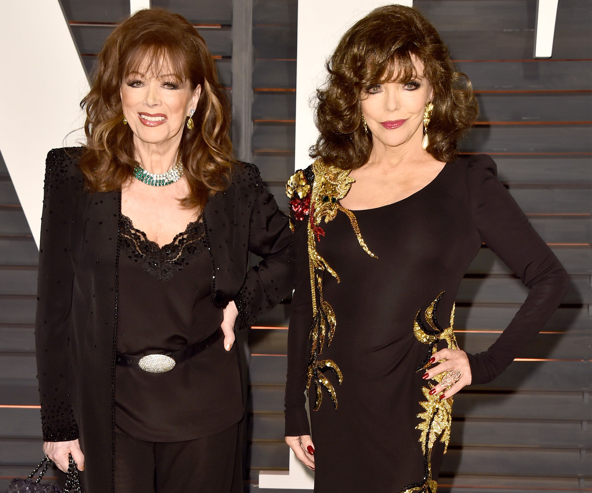 Joan Collins and Jackie Collins