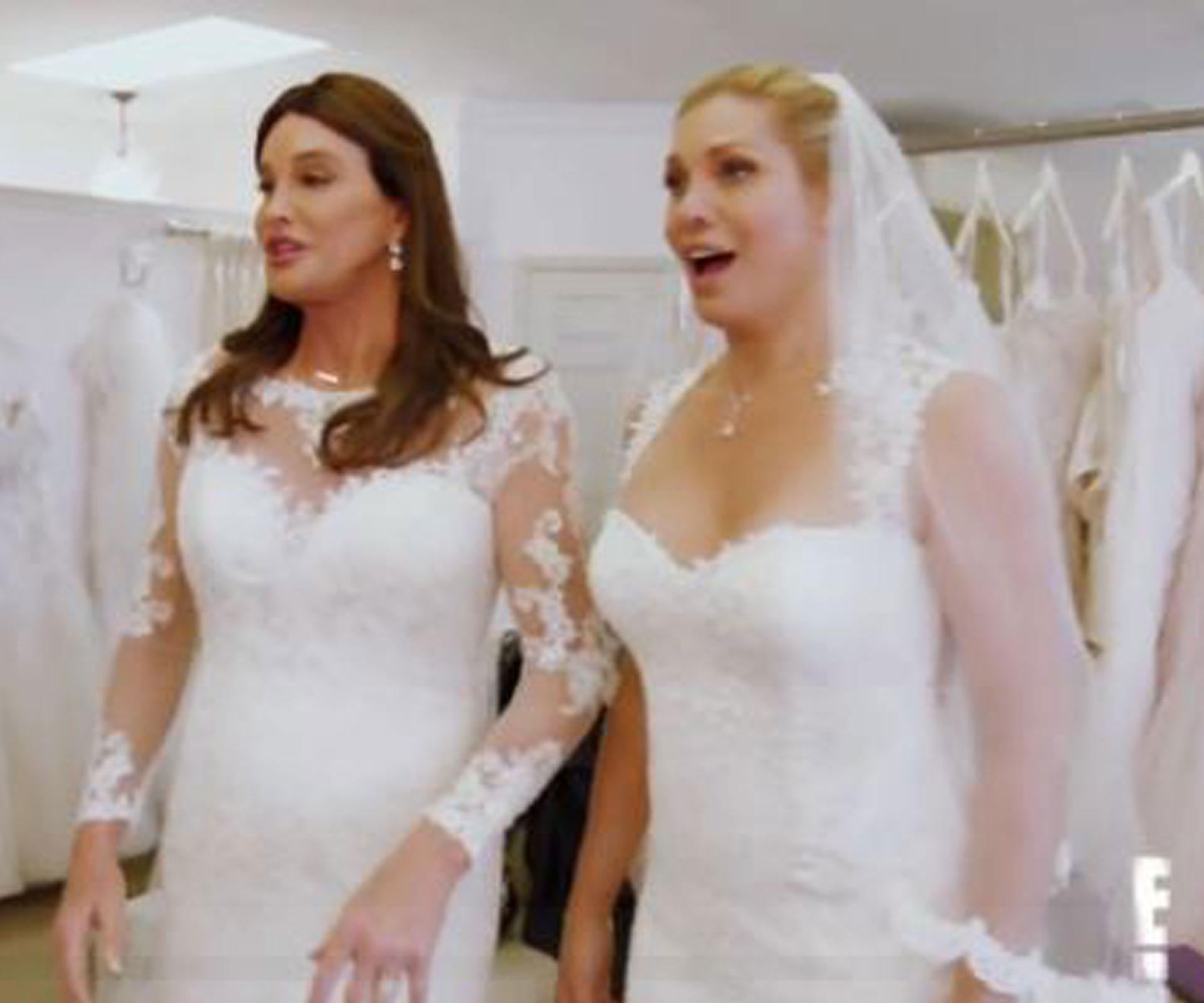 Caitlyn Jenner’s emotional moment as she slips into wedding gown