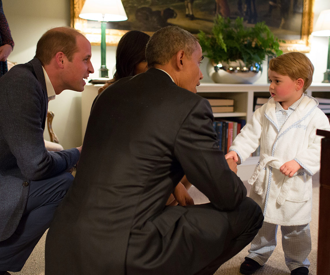 Prince William, Prince George and Obama