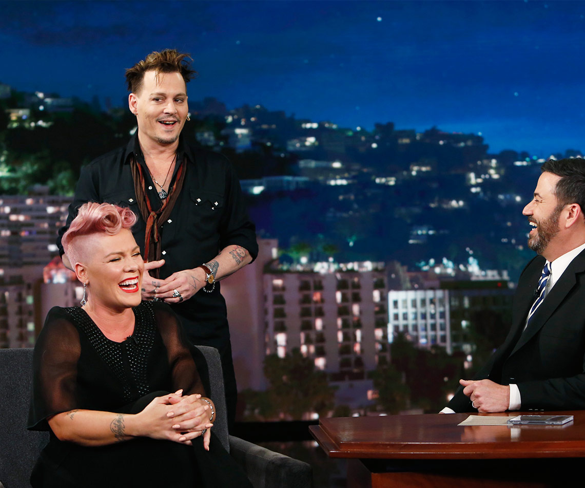 Pink Johnny Depp Jimmy Kimmel
