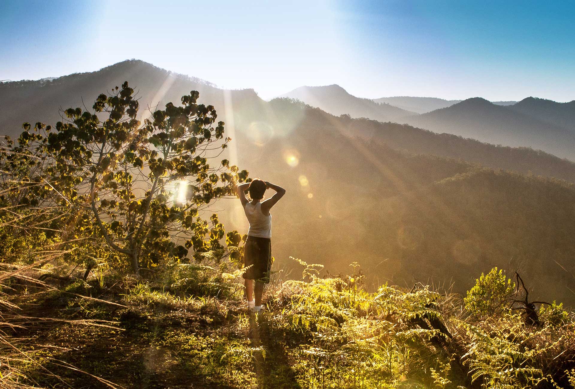 Watch the sun rise with a morning session of qi gong.