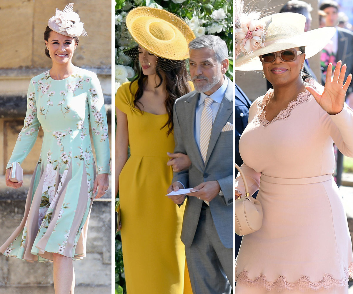 The celebrity guests at the royal wedding