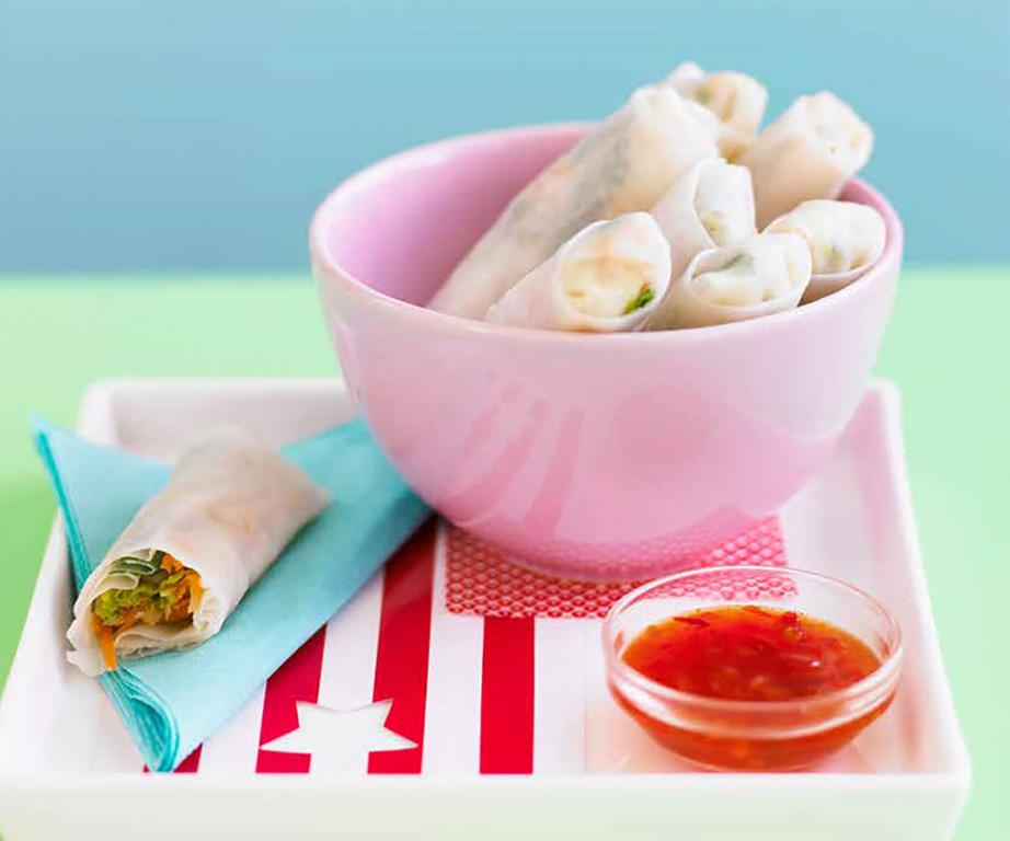 The perfect lunch: quick and delicious rice paper rolls