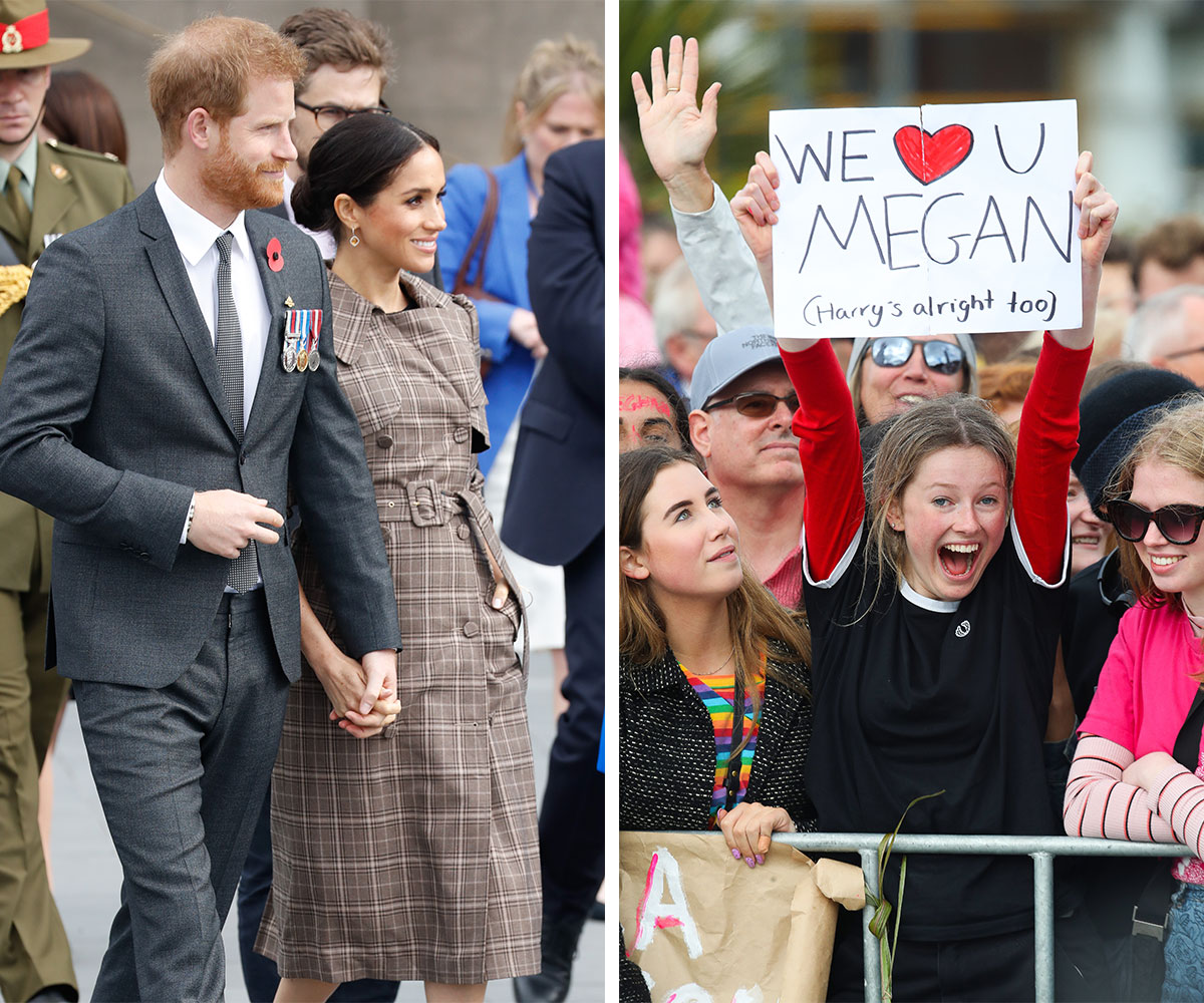 It’s Prince Harry and Duchess Meghan fever! Fans go wild with excitement during the pair’s public walkabout in Wellington