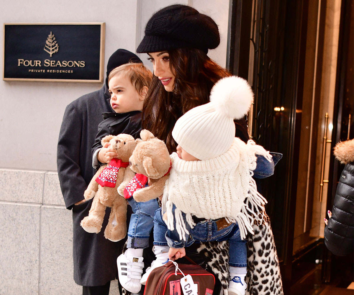 Amal Clooney steps out with twins Ella and Alexander, and they’re George’s mini-mes!