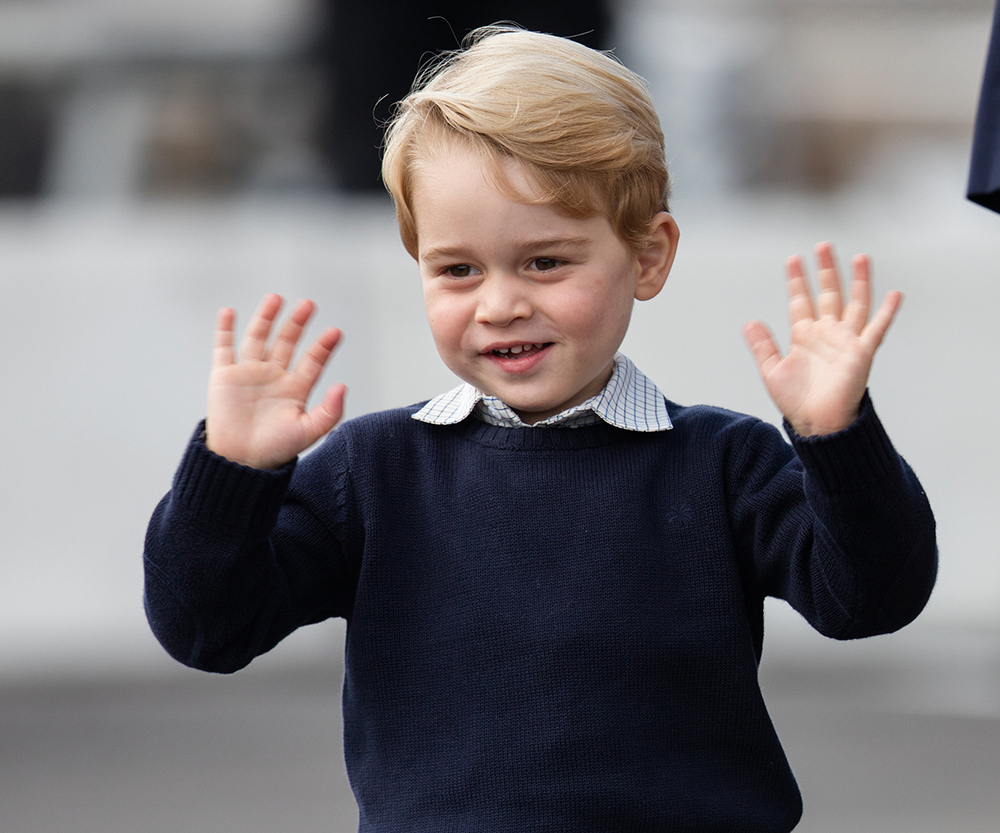 Prince George waving
