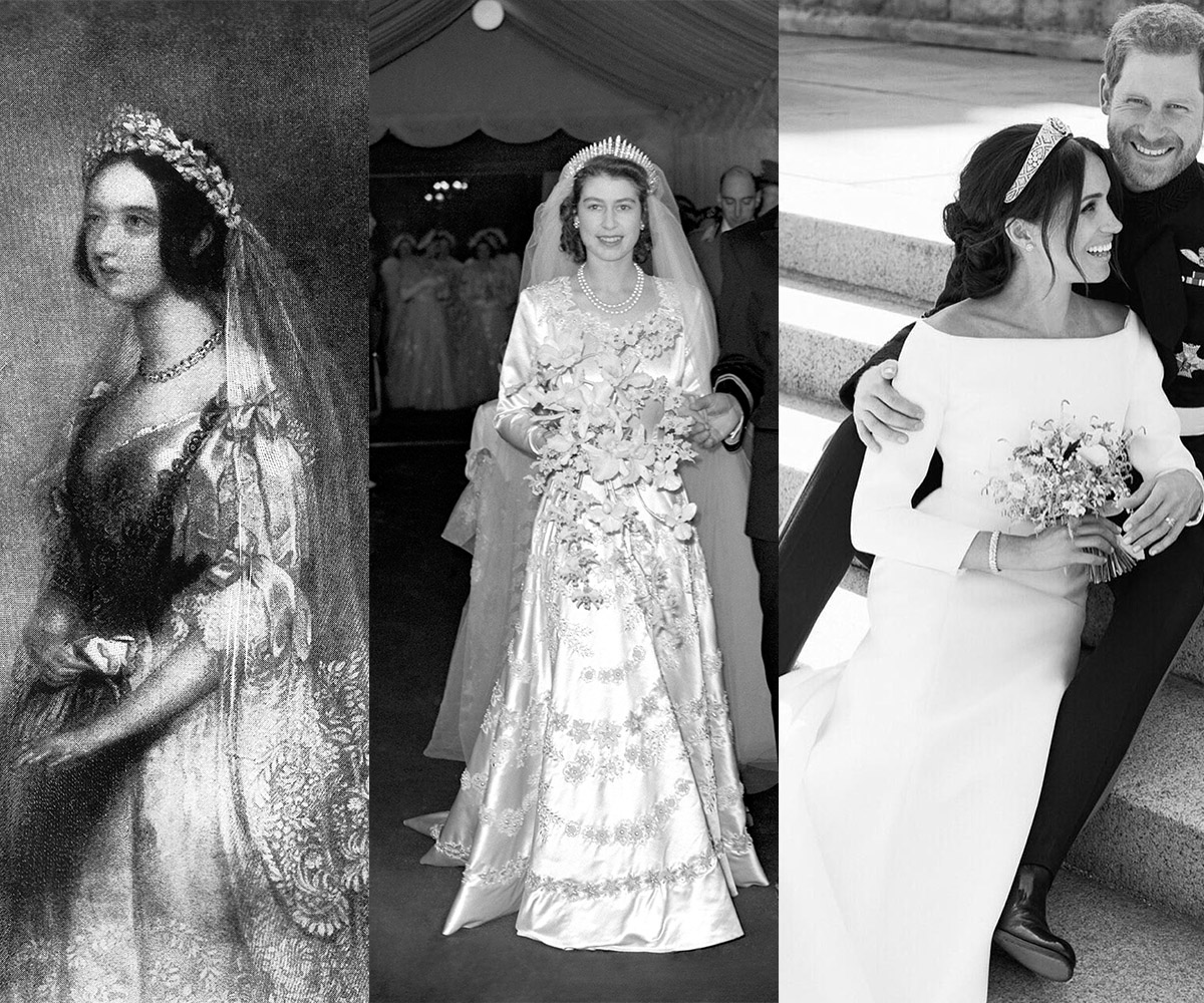 queen victoria queen elizabeth and meghan markle on their wedding day