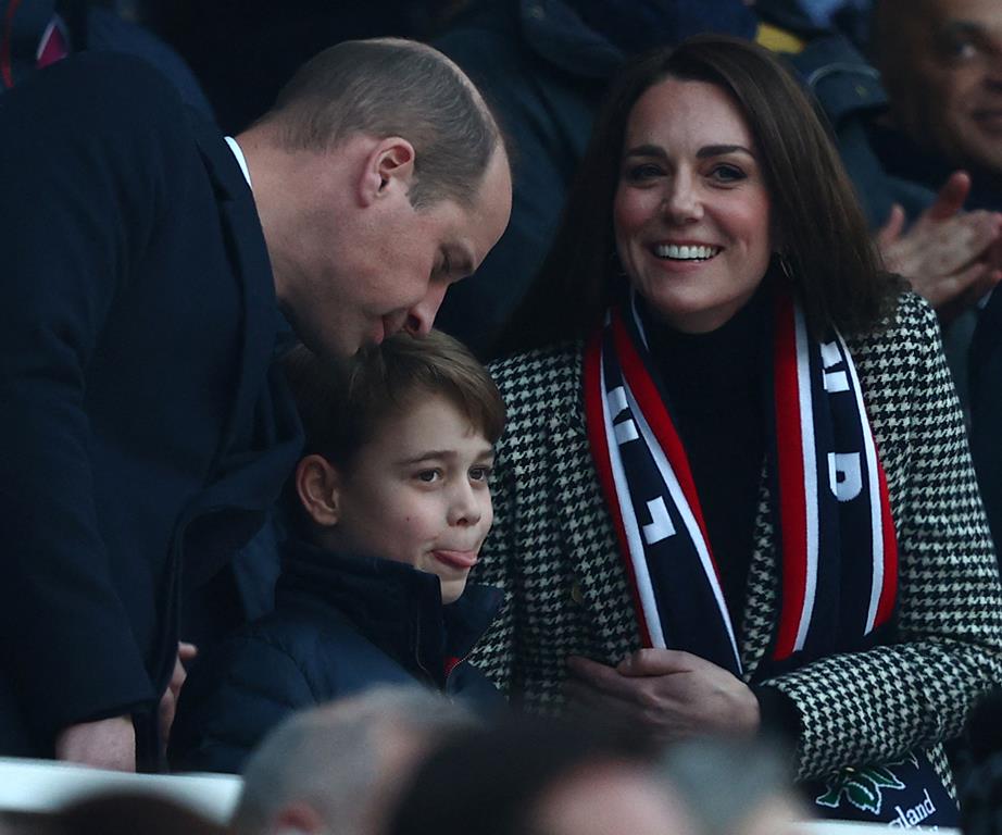 NEW PHOTOS: Prince George looks all grown up at the rugby with the Duke and Duchess of Cambridge