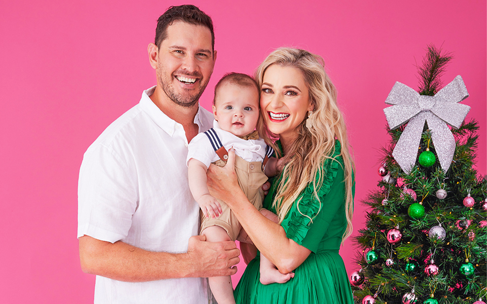 TV sweethearts Zac and Erin share their Christmas plans with baby Harrison