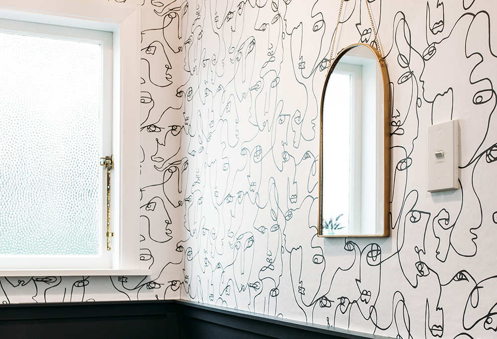 How to make your powder room pop with wallpaper
