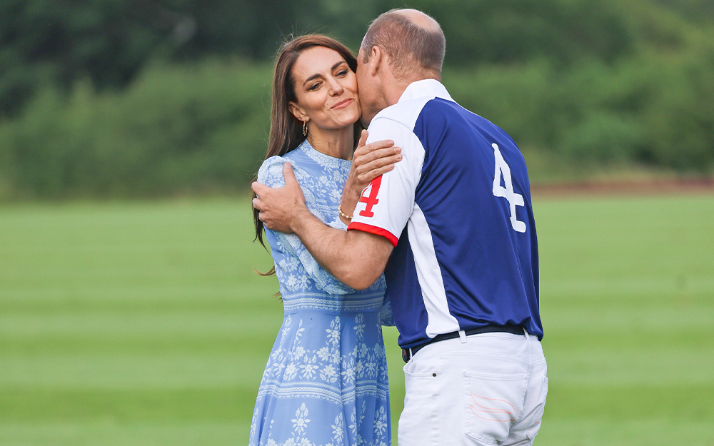 Kate and William get playful at the polo