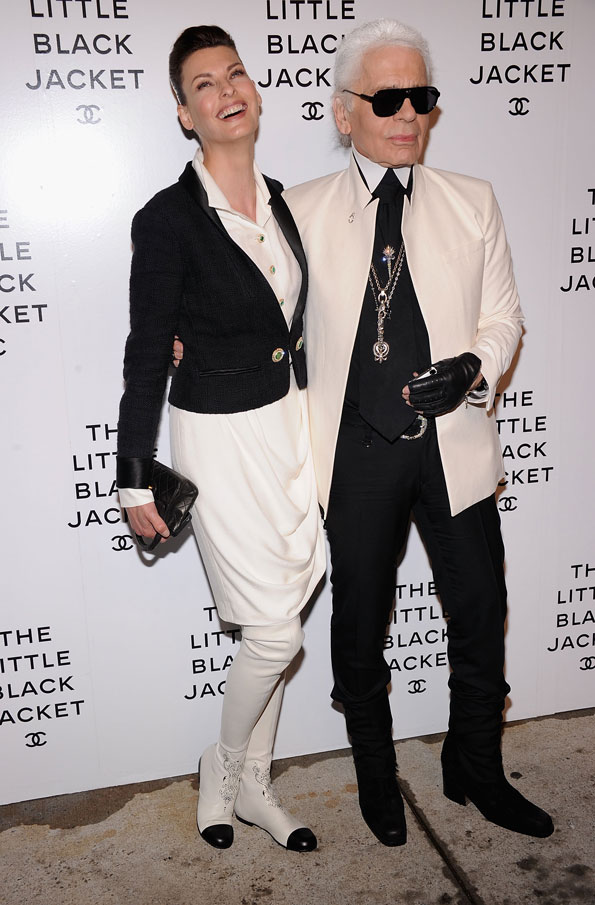 Linda Evangelista and Karl Lagerfeld Little Black Jacket celebrations (PICS)
