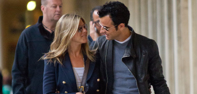 Jennifer Aniston spotted in Paris with Justin Theroux