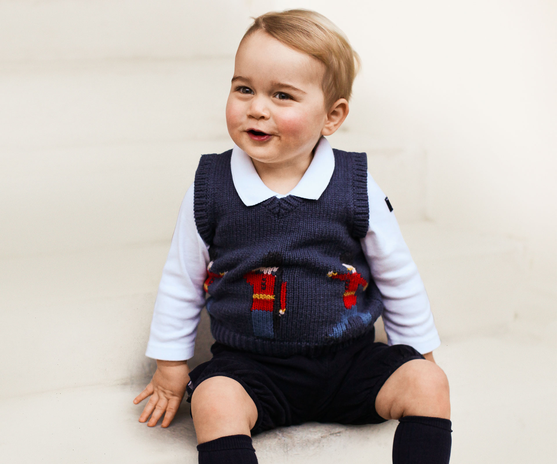 Prince George in his handsome vest. 