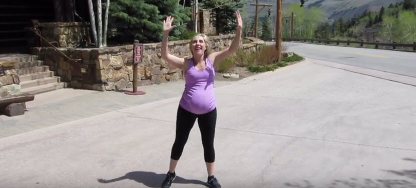 Mum-to-be’s video proves pregnant woman can move