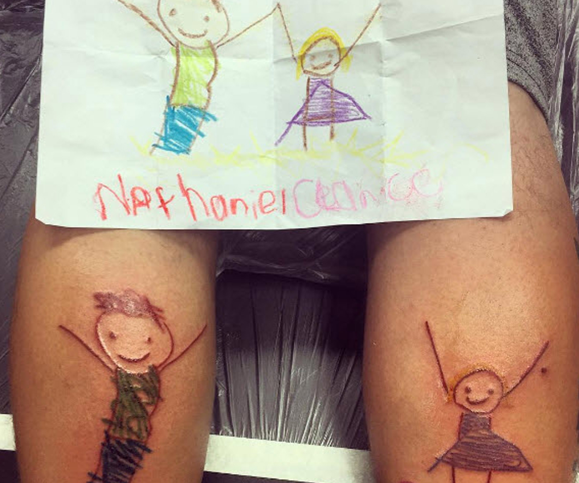 Parents who get their kids’ drawings as tattoos